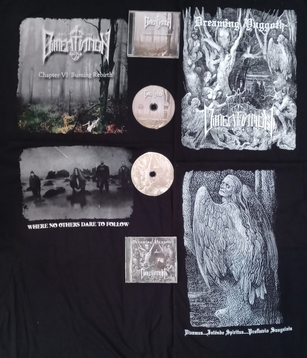 Dimentianon - Chapter VI: Burning Rebirth CD/SHIRT / Dreaming Yuggoth CD/SHIRT PACKAGE DEAL