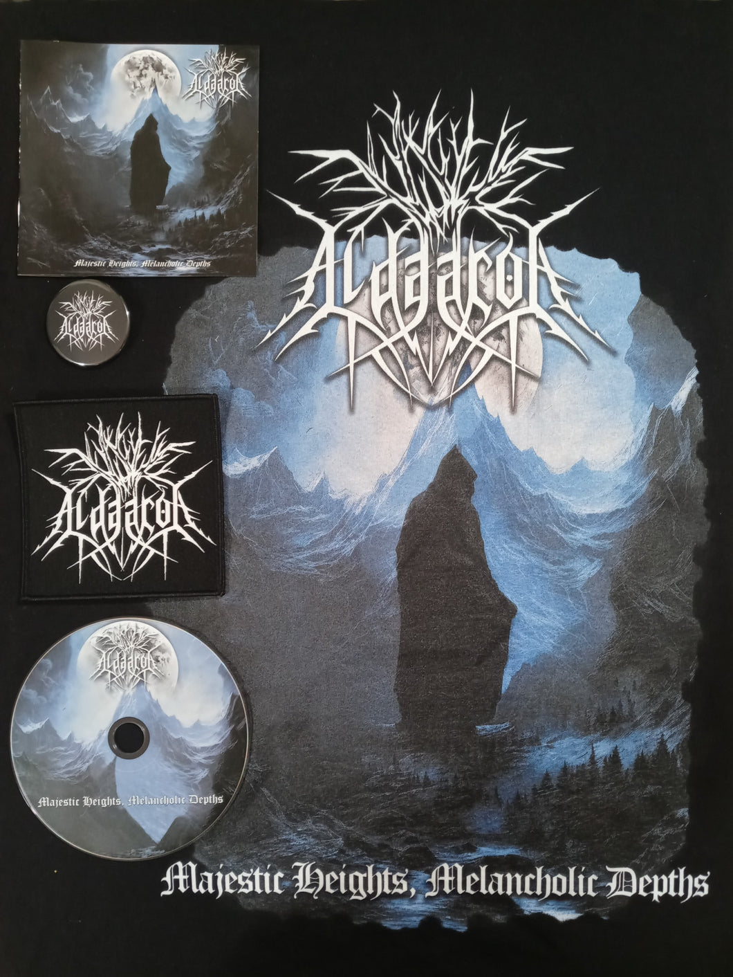 Aldaaron - Majestic Heights, Melancholic Depths CD/T-SHIRT PACKAGE DEAL