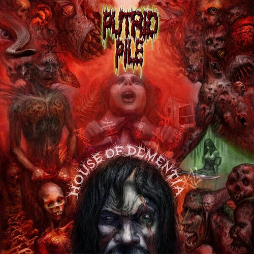 Putrid Pile - House of Dementia SPLATTER RED TRANSPARENT CELAR LP