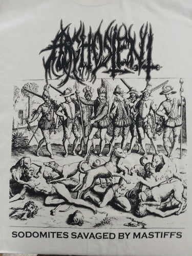 Arghoslent - Sodomites Savaged By Mastiffs One-sided White T-shirt