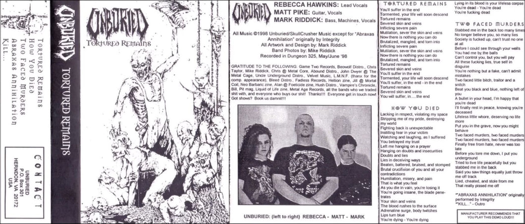 Unburied - Tortured Remains DEMO CASSETTE