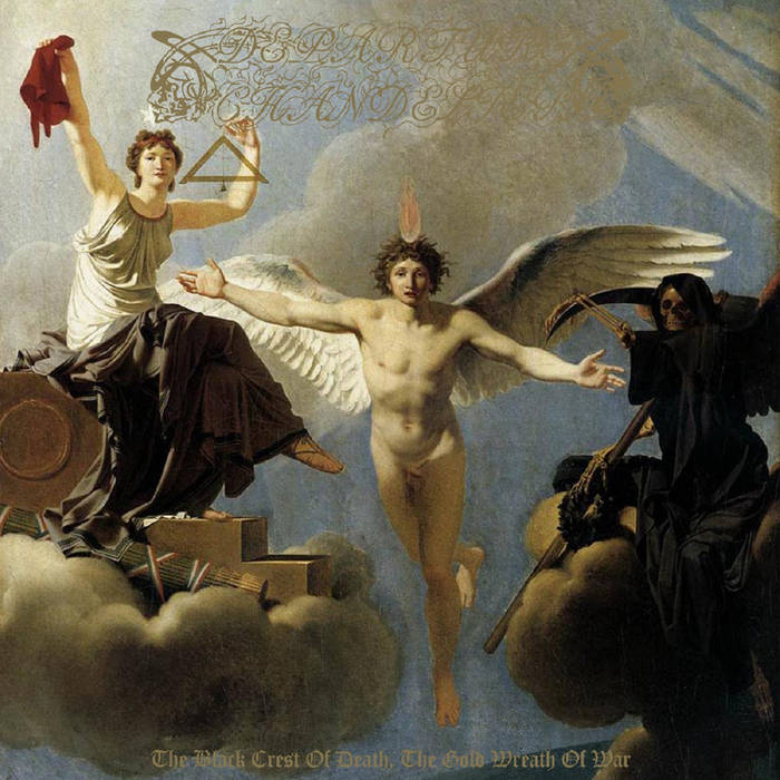 Departure Chandelier - The Black Crest of Death, the Gold Wreath of War RED/ WHITE / BLUE SPLATTER LP
