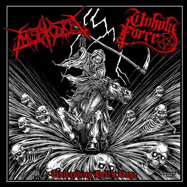 Miserycore / Unholy Force - Unleashing Hell's Rage split CD