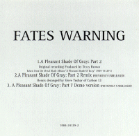 Fates Warning - A Pleasant Shade of Gray: Part II Single CD