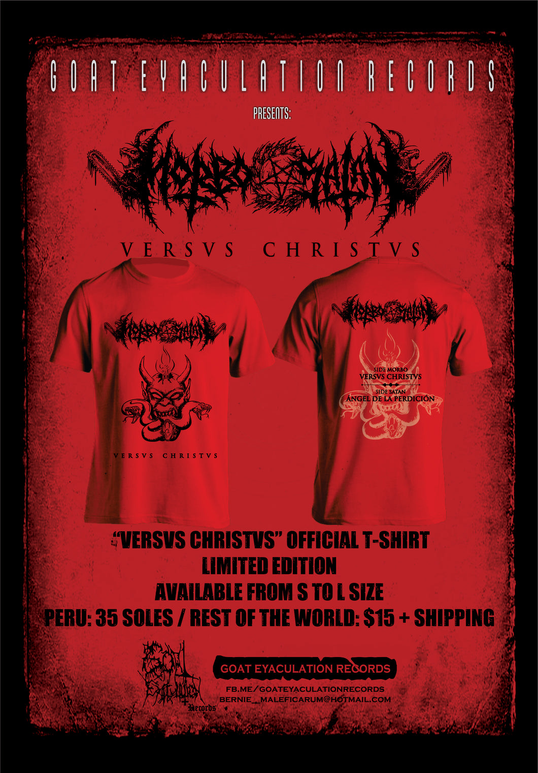 Morbosatan - Versvs Christvs Red T-shirt